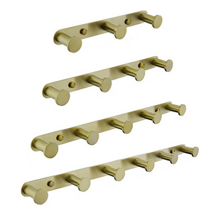 Coat Rack Wall Mount Brushed Gold Towel Hooks Robe Clothes Hook