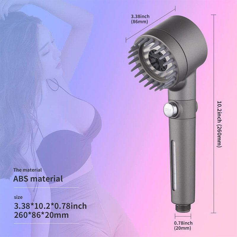 Powerful Pressurized Hand Shower Negative Ion Filter Spray Shower Head