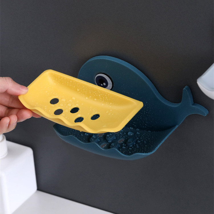 wall hanging drain sink hollow plastic soap box storage soap dish holder