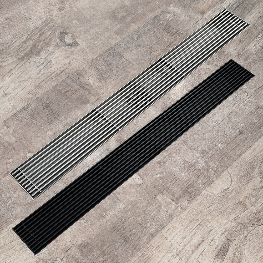 Rectangular Linear Floor Drain Removable Cover Grid Grate Garden Floor Drain 60*7 cm