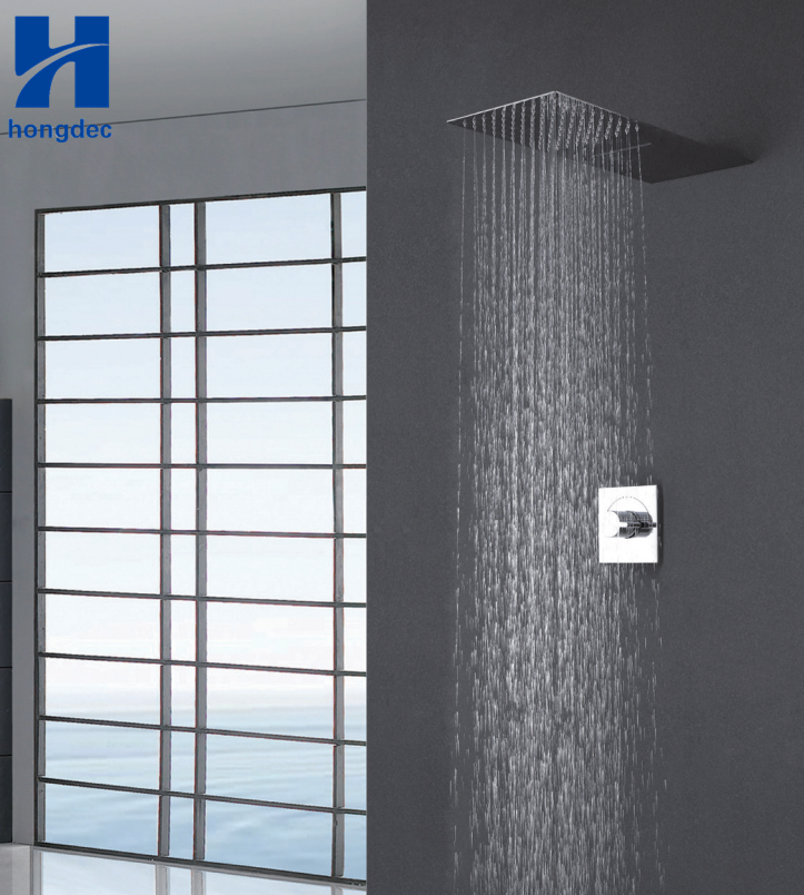 Wall Mount Hidden Shower Mixer Valve Concealed Bathroom Single Handle Shower Combo Set