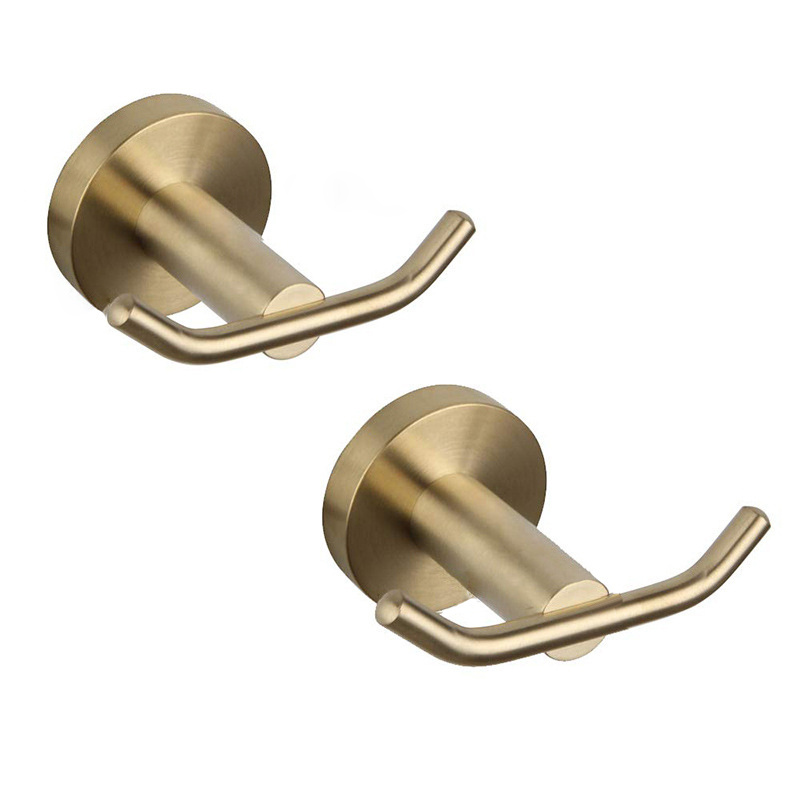 Wall Mounted Clothes Hook Towel Hanger Brushed Gold Robe Hooks