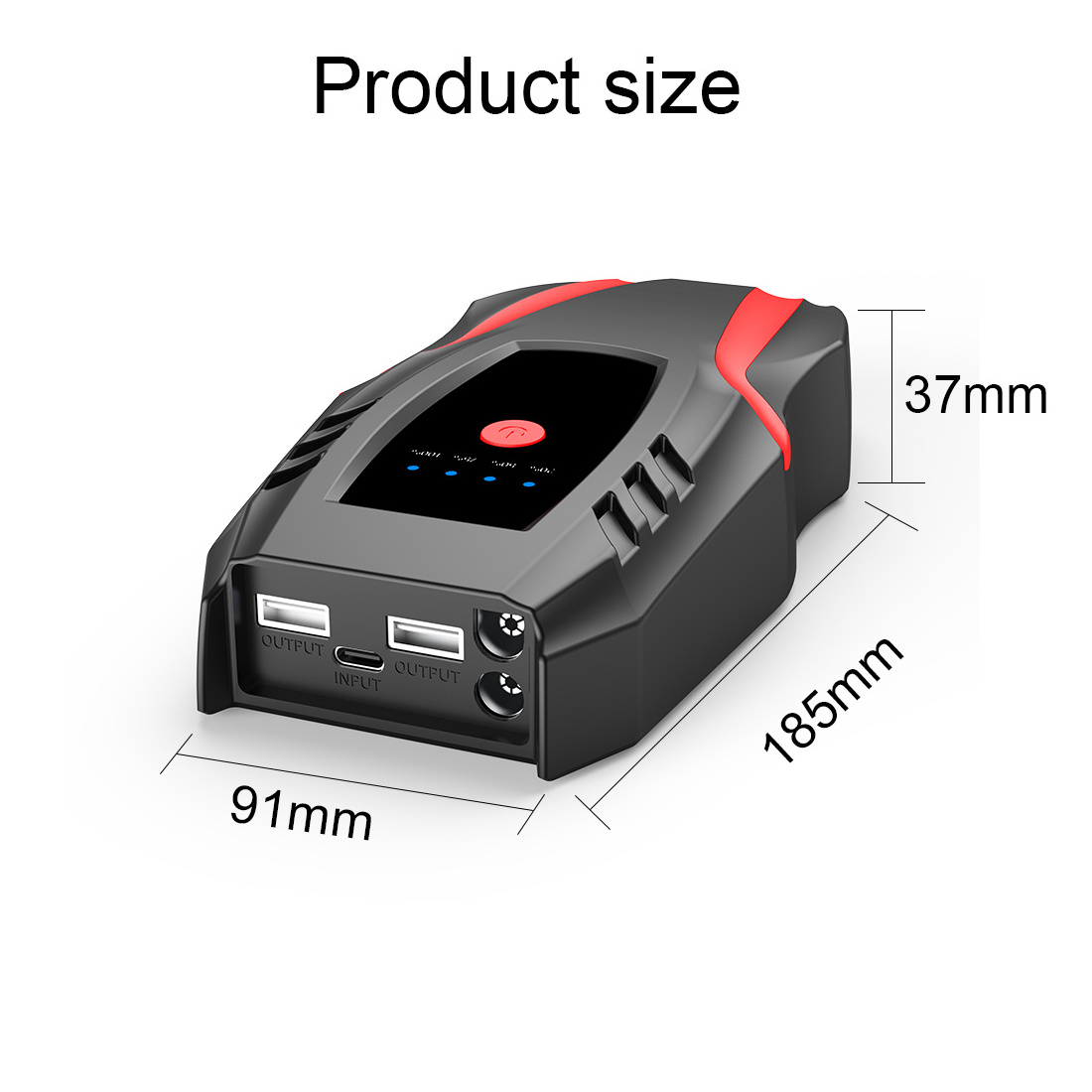 2024 ODM 22200mWH Car Jump Starter Quick Charge Portable Pack with LCD Display for Up to 3.0L Gasoline and 6.0L Diesel Engines