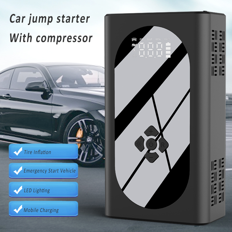 37000mWh Jump Starter with Tire Inflator 3000A Power Bank Air Compressor  150PSI Car Jump Starter With Air Pump