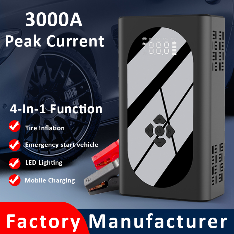 37000mWh Jump Starter with Tire Inflator 3000A Power Bank Air Compressor  150PSI Car Jump Starter With Air Pump