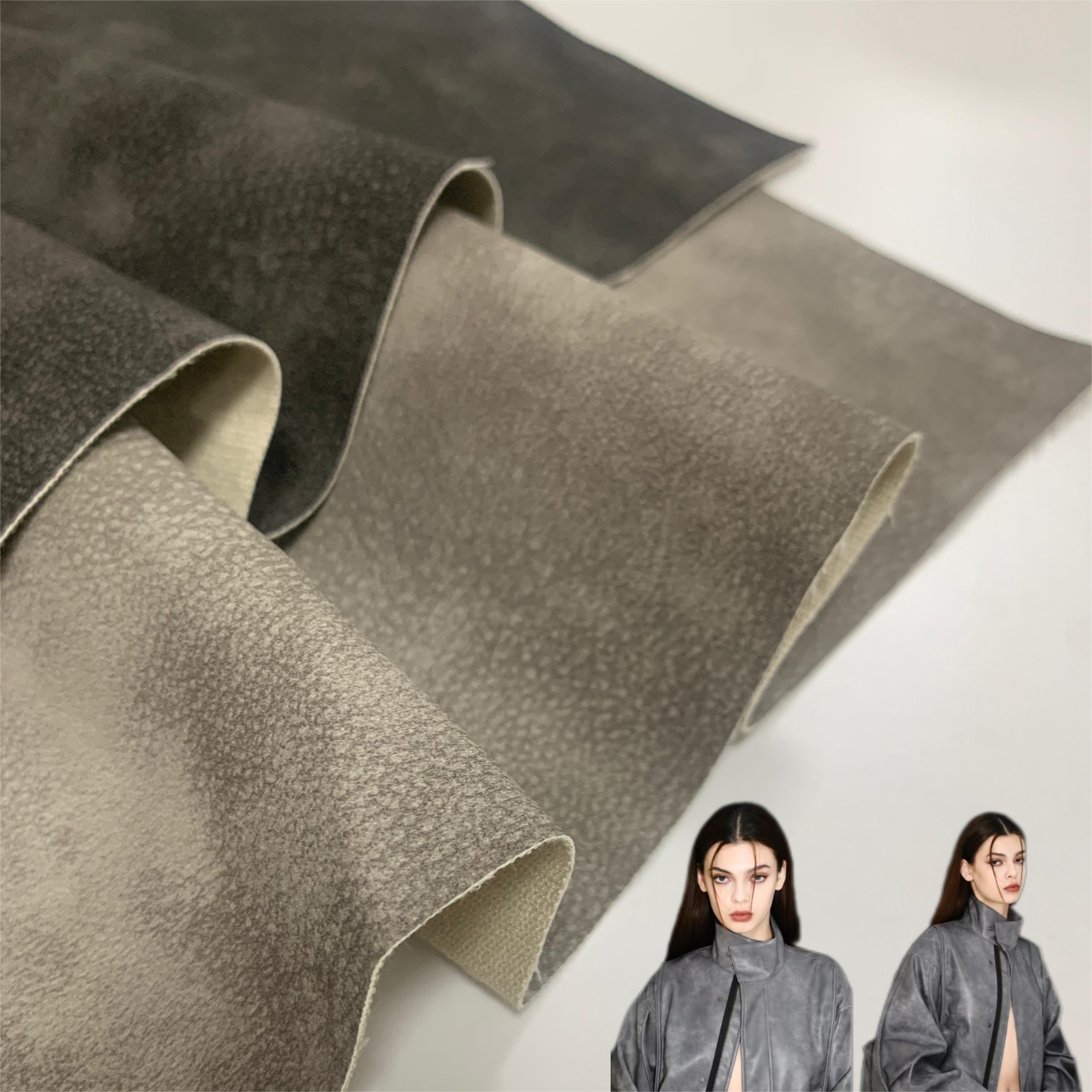 artificial leather factory PU synthetic fabric printed embossed leather for garment