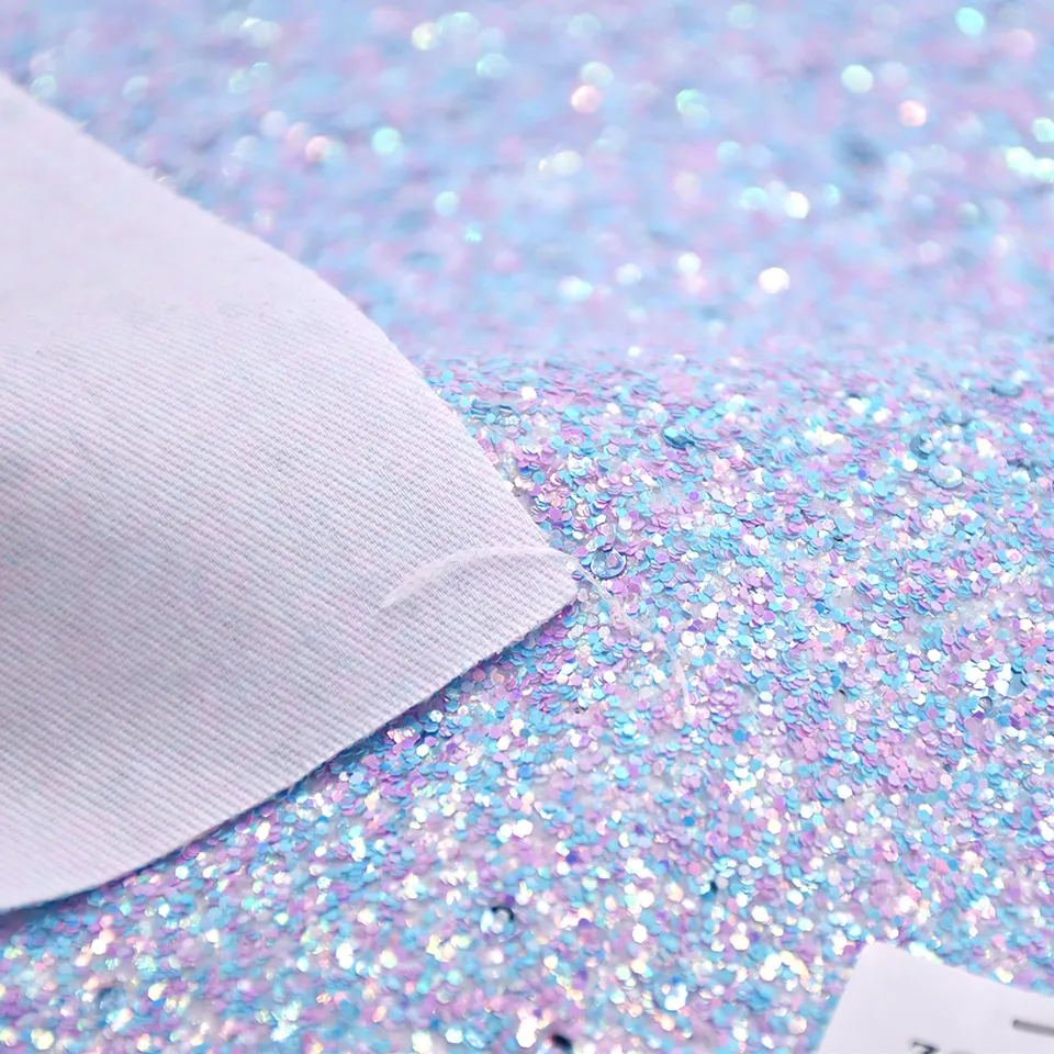 Artificial leather Glitter leather faux PU synthetic Leather Fabric sheets for decoration materials for shoes for bag