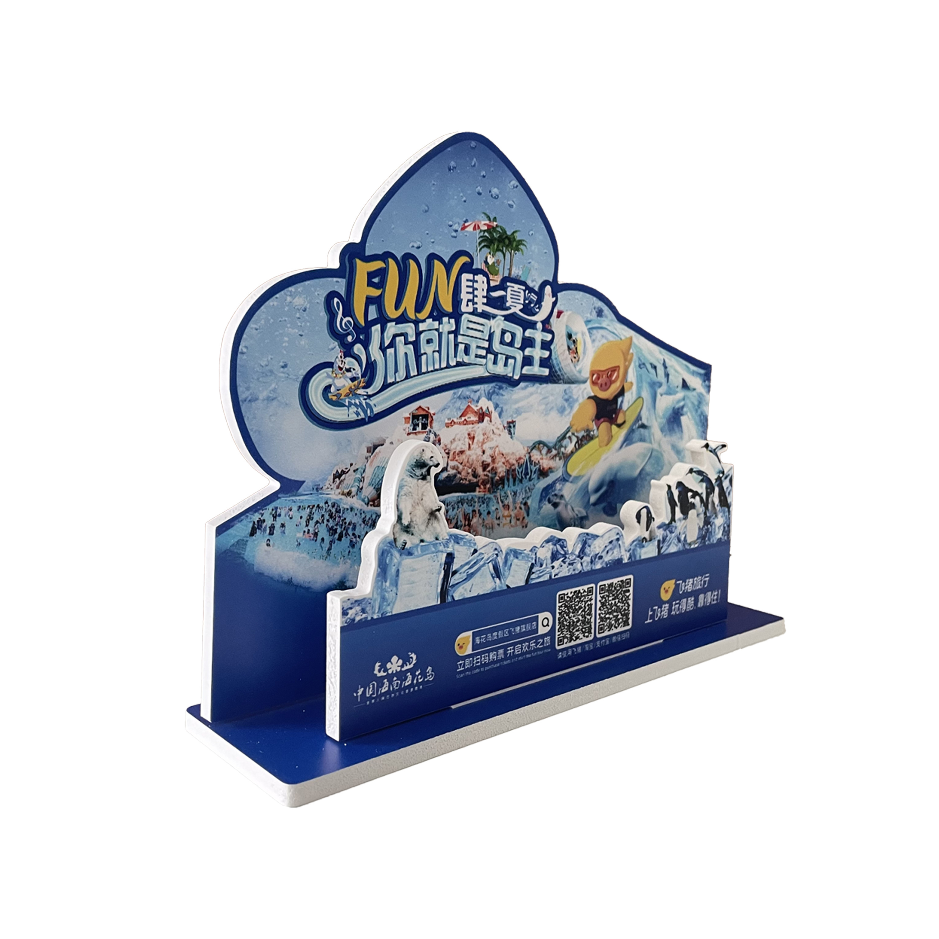 Advertising Pop PVC Foam Cardboard Display Unit Box Carton Small Counter Table Top Display Stand