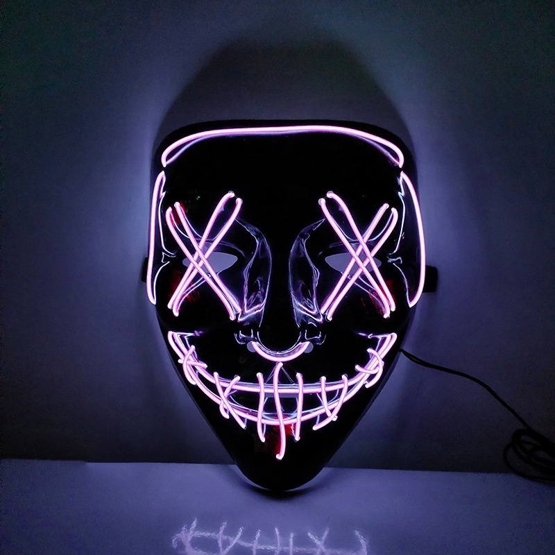 Halloween Mask LED Light Up Funny Masks The Purge Election Year Great Festival Cosplay Costume Supplies Party Mask