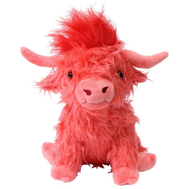 Factory wholesale 4-color 25cm Scotland Highland Cow plush toys simulation yak dolls gifts for children