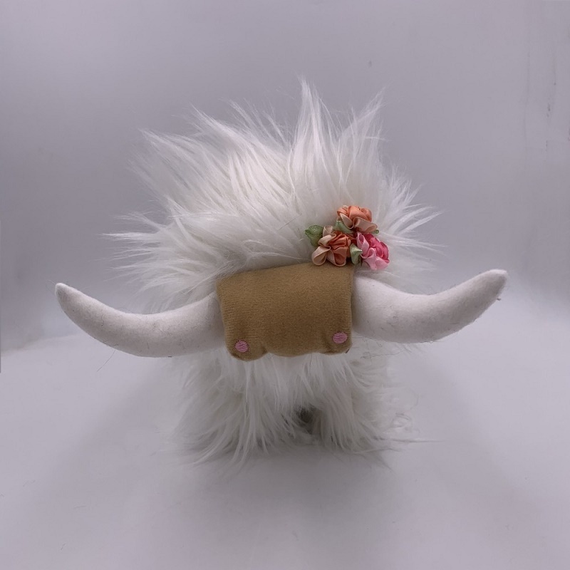 Factory wholesale 7 styles of Highland Cow Scottish yak cartoon long-haired cattle animal dolls for children gift