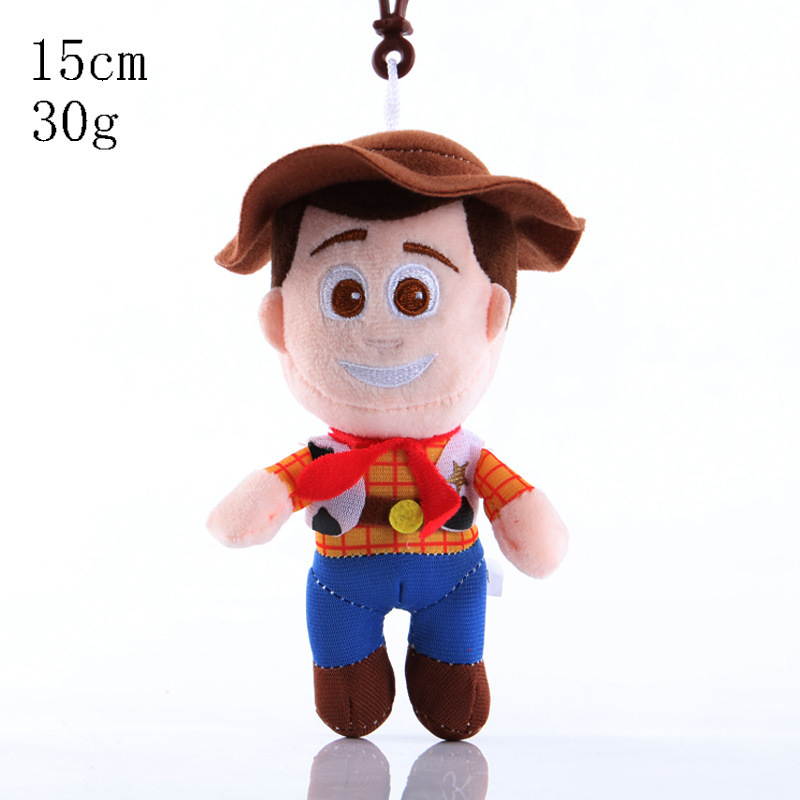 Buzz Light year Plush Keychain Toys 15CM Woody Story Collection Cartoon Figure Plush Toys Stuffed Buzz Spaceman Anime Doll