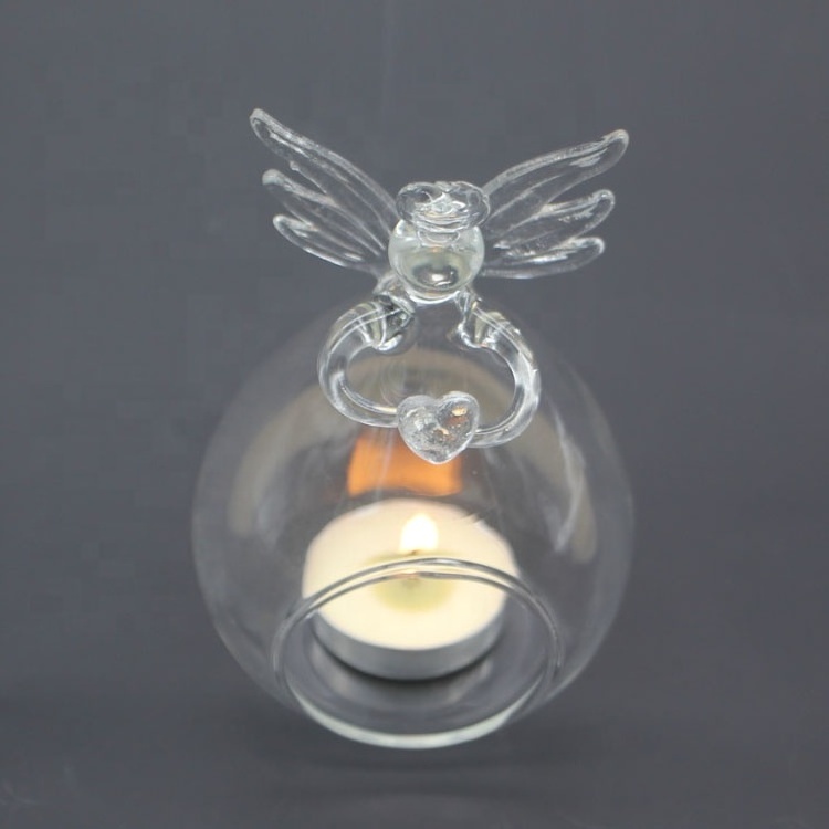 Wholesale angel shape Good Quality Terrarium Glass Hanging Votive Candle Holders For Wedding Decorations Gift