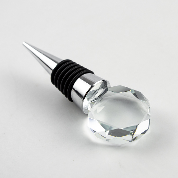 Pujiang wholesale customized natural rose  crystal bottle stopper gemstone wine stopper for home decoration