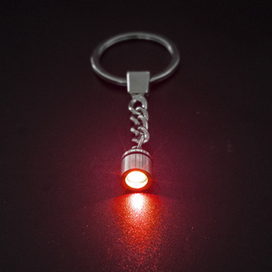 2020 wholesale craft gift crystal rainbow keychain custom crystal led key chain with led flashlight