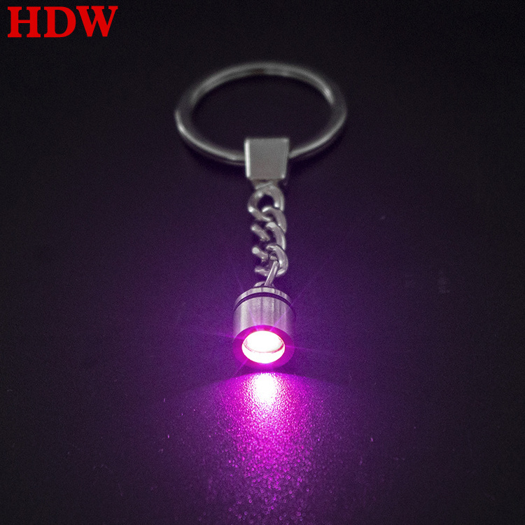 2020 wholesale craft gift crystal rainbow keychain custom crystal led key chain with led flashlight