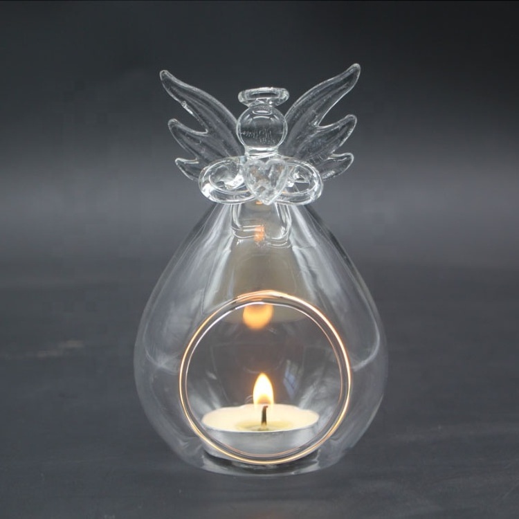 Wholesale angel shape Good Quality Terrarium Glass Hanging Votive Candle Holders For Wedding Decorations Gift