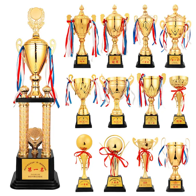 Wholesale Custom Creative Metal Trophy Award for Football and Basketball for Sports Meetings Souvenirs Medal with Engraving