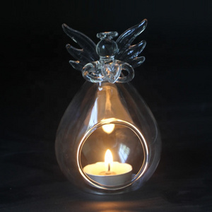 Wholesale angel shape Good Quality Terrarium Glass Hanging Votive Candle Holders For Wedding Decorations Gift