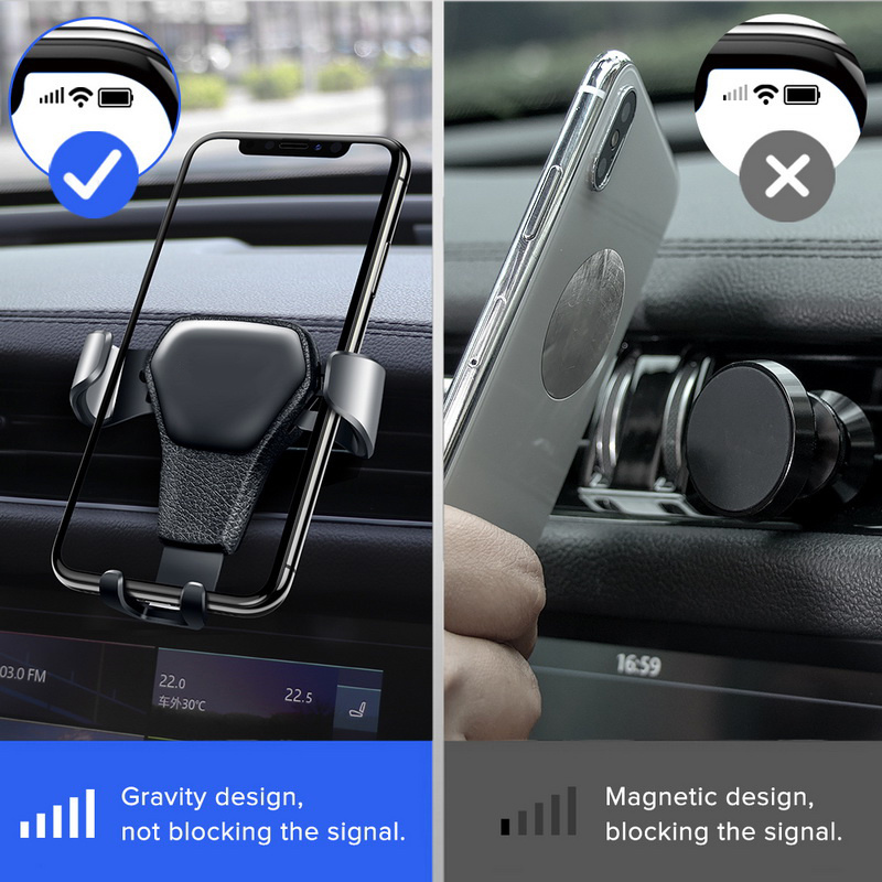 New universal Gravity Car Holder For phone in Car Air Vent Clip Mount No Magnetic Mobile Phone Holder Cell Stand