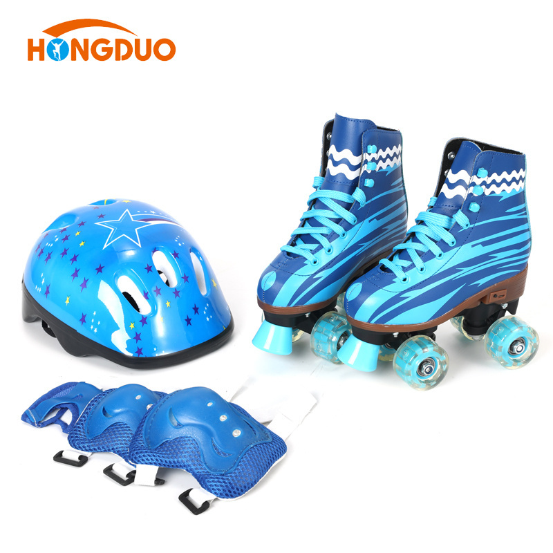 soy luna patines de cuatro 4 ruedas quad roller skate shoe with LED light music