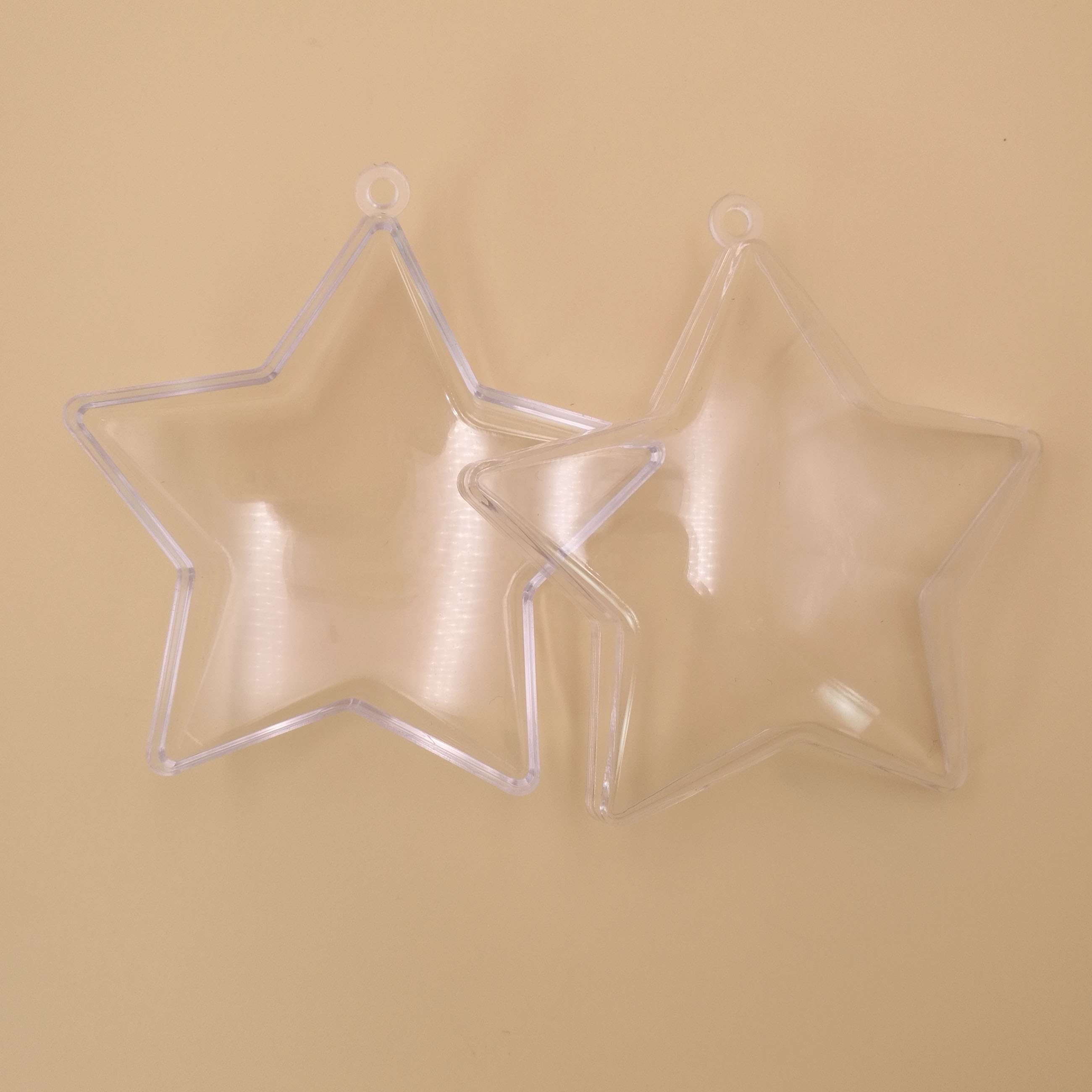 8cm christmas clear acrylic star model hanging ornament