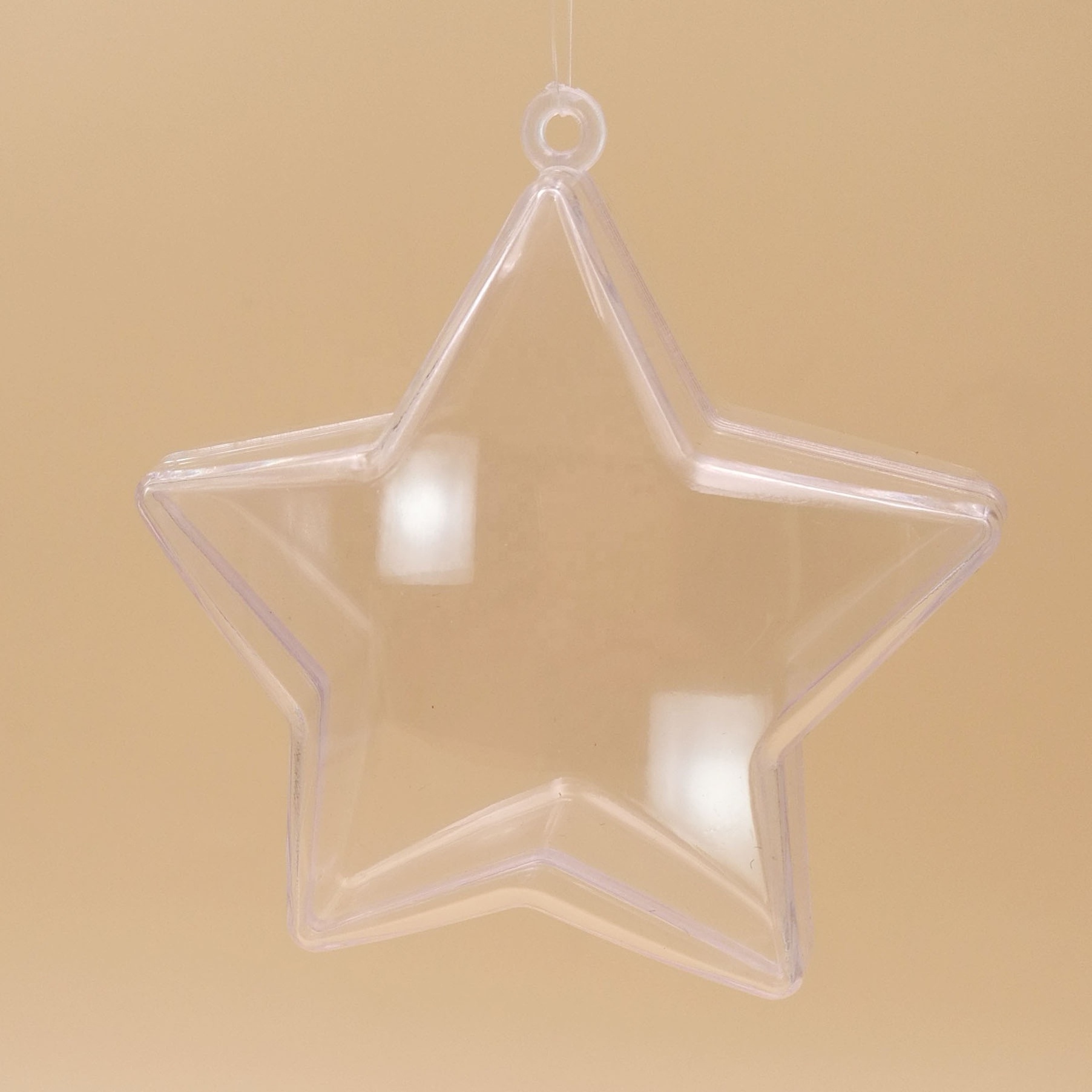 8cm christmas clear acrylic star model hanging ornament