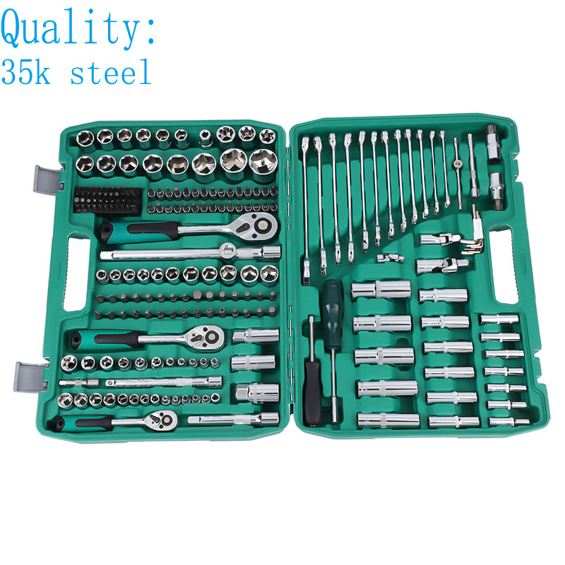 215pcs Automotive Tools Auto Repair Mechanic Tool Set  socket set  ratchet wrench with spanner set