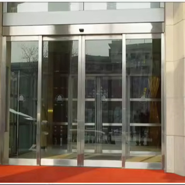 Automatic Glass Doors Big Balcony Heavy Duty Villa Double Glazed Modern Casement Front Entrance Bathroom Swing Doors