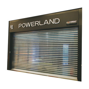 Crystal Transparent Electric Roller Shutter Door for Commercial Shop