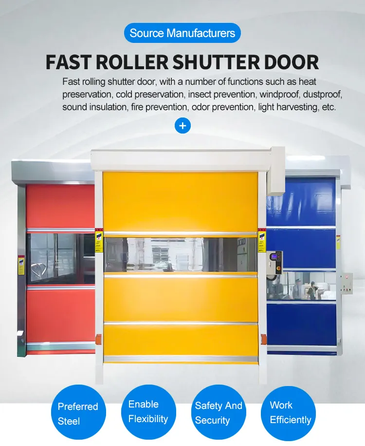 Factory Direct Sale Automatic Warehouse Dock Door PVC Spiral High Speed Doors Rapid Shutter Door