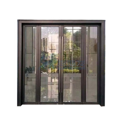 Automatic Glass Doors Big Balcony Heavy Duty Villa Double Glazed Modern Casement Front Entrance Bathroom Swing Doors