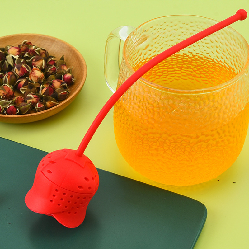 rose Tea Infuser - BPA-free Silicone & 100% Food Grade Tea Steeper for Loose Tea- Heat Resistant & Dishwasher Kitchen Gadget