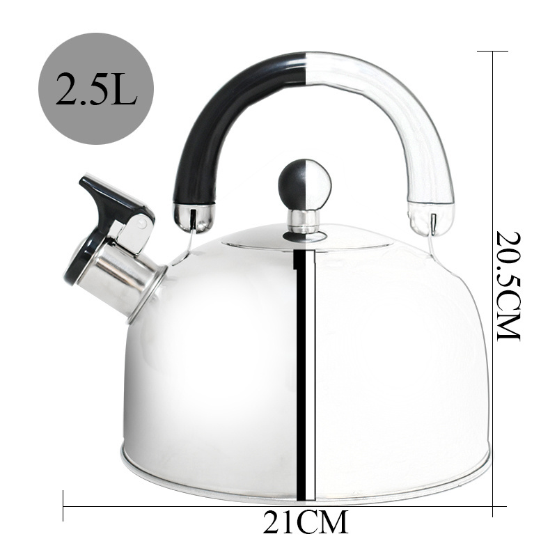 OEM ODM Brushed Food Grade304 Stainless Steel Hot Water Whistling Kettles tea pots kettles