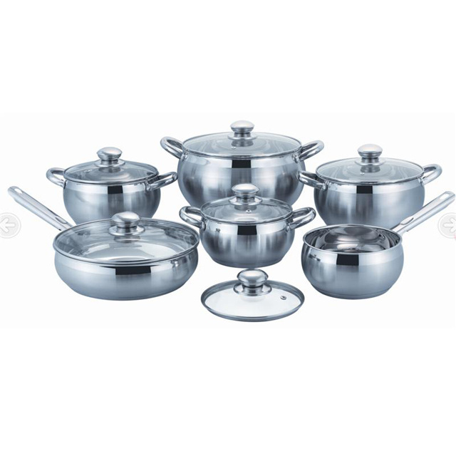 wholesale 12pcs stainless steel potobelo cookware