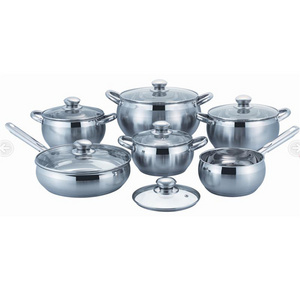 wholesale 12pcs stainless steel potobelo cookware