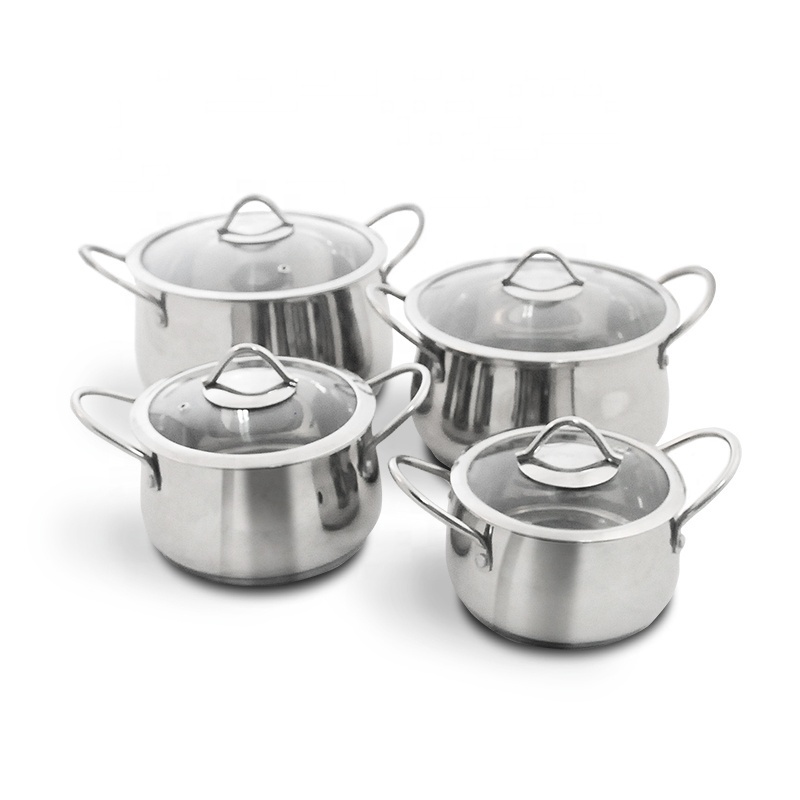 Wholesale 6pcs zebra cookware set stainless steel