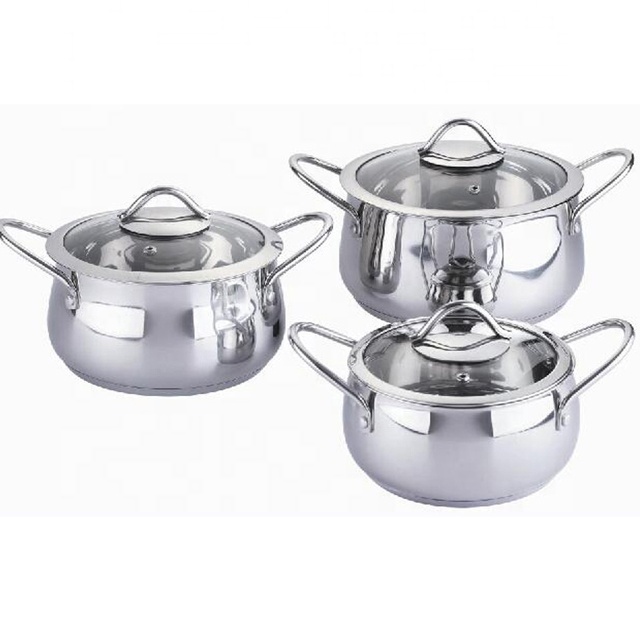 Wholesale 6pcs zebra cookware set stainless steel