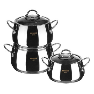 Wholesale 6pcs zebra cookware set stainless steel