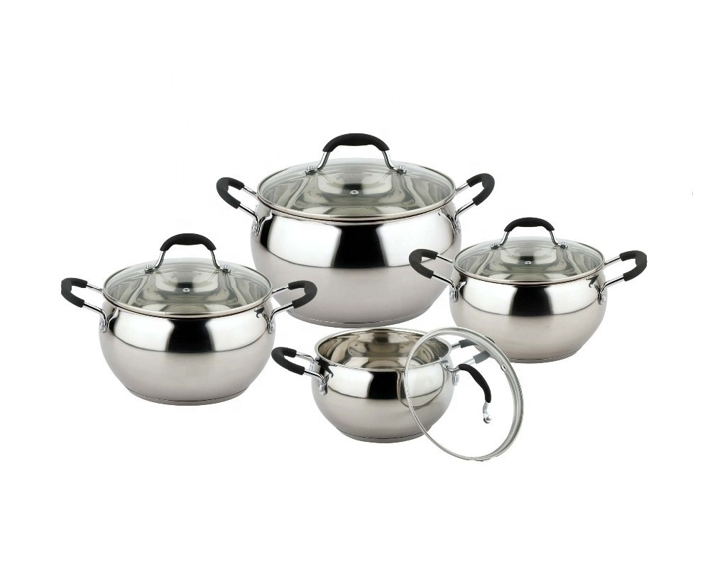 Factory supply cuisine accessories stainless steel pots and pans casserole sets