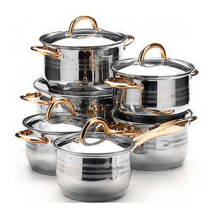 Wholesale kitchen accessories stainless steel cooking pots casserole and saucepan and frying pan