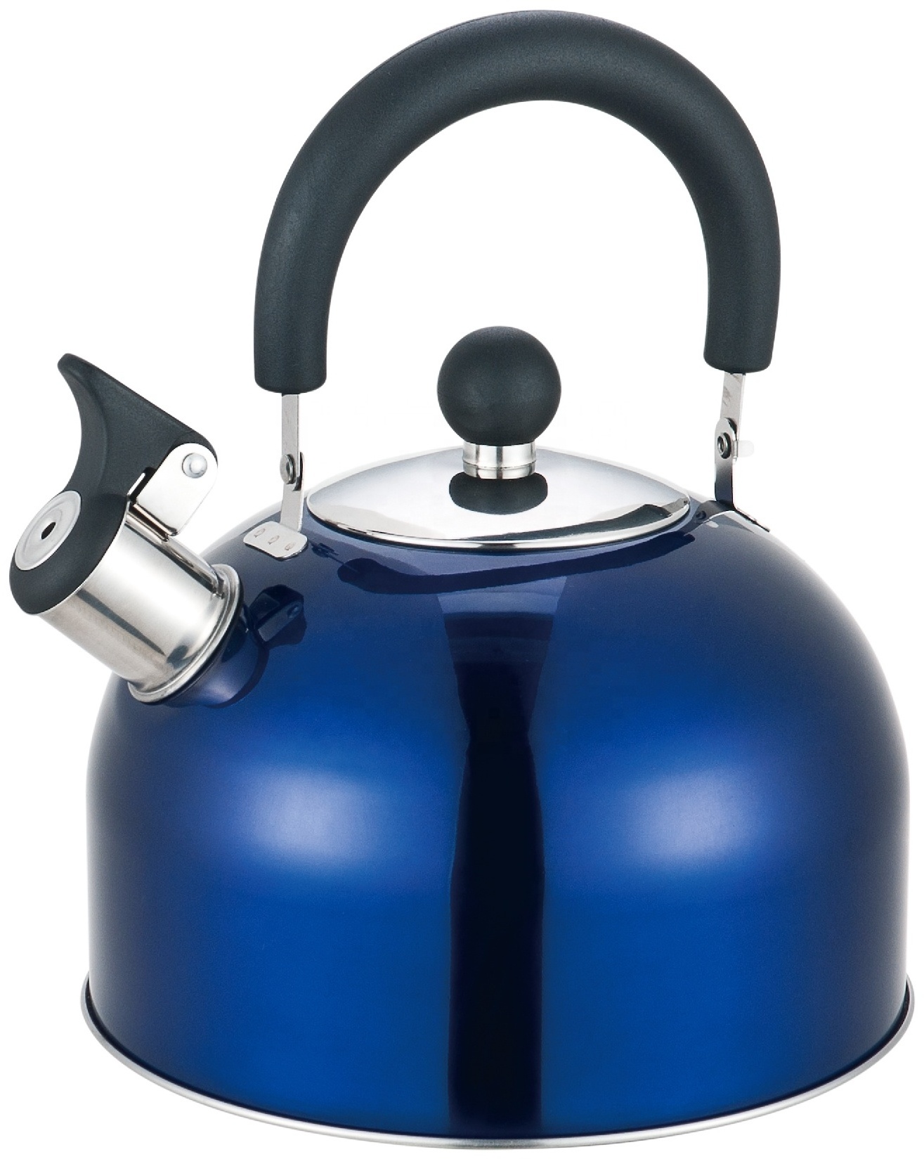 Movable Handle Stovetop Tea pot 3L Stainless Steel Whistling Tea Kettle with blue body