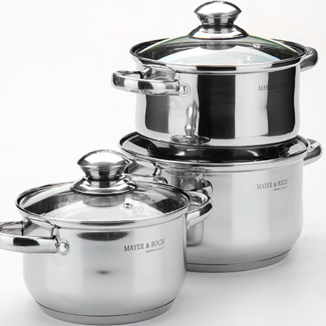 Unique Cookware Set Stainless Steel Casserole 5 ply 8-qt Stock Pot Cooking Ware Sets