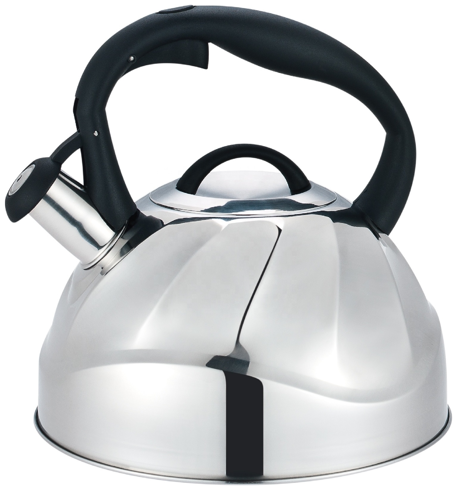 2.5L Brushed Satin Sliver Stainless Steel Whistling Tea Kettle stove top kettle