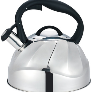 2.5L Brushed Satin Sliver Stainless Steel Whistling Tea Kettle stove top kettle