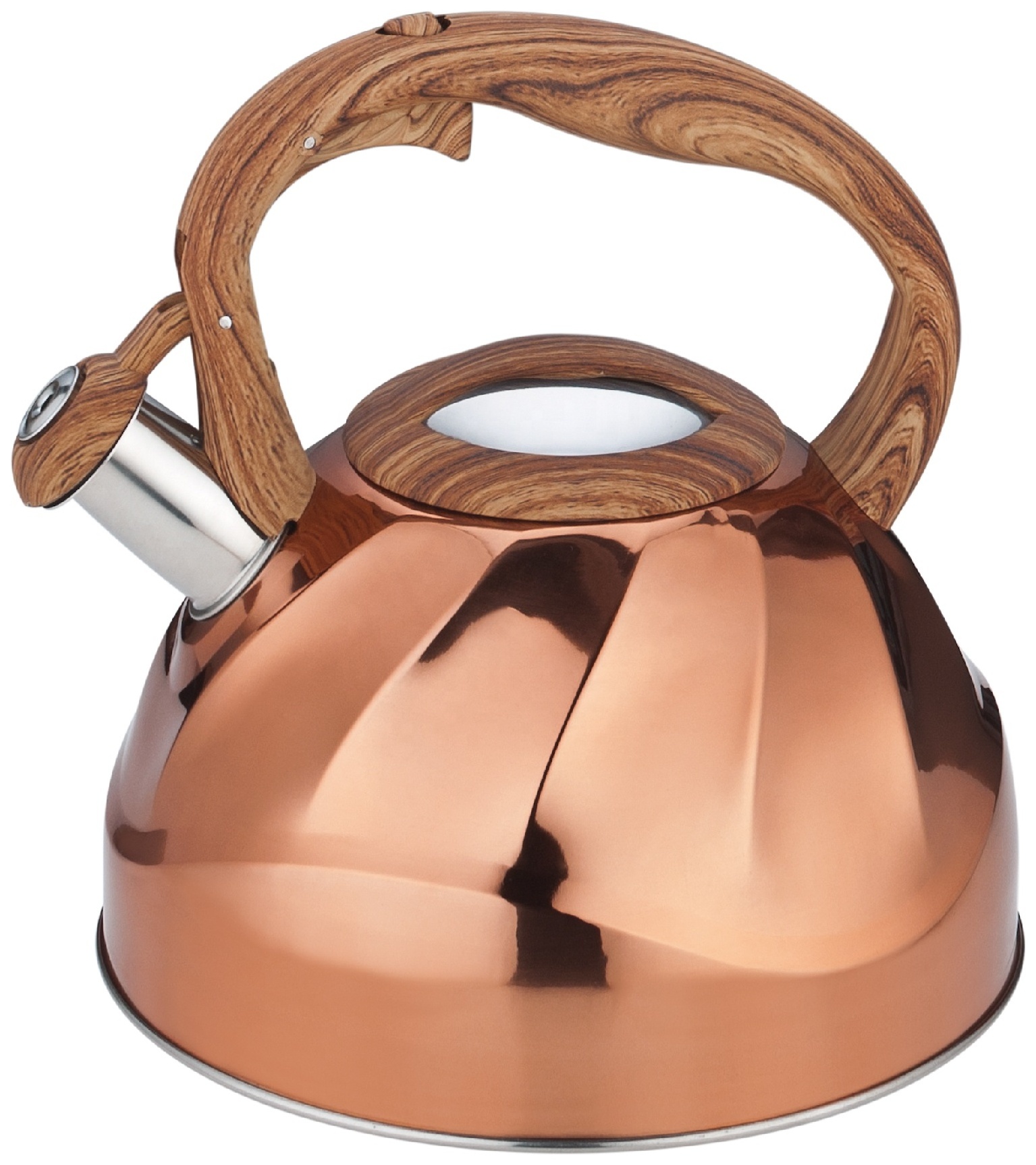 2.5L Brushed Satin Sliver Stainless Steel Whistling Tea Kettle stove top kettle