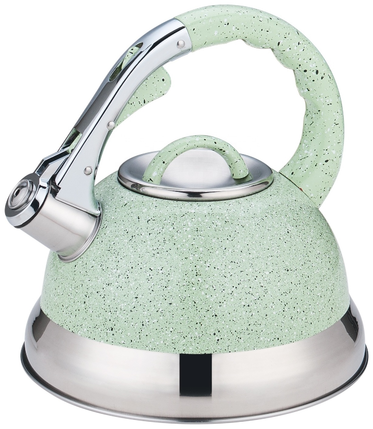 Stainless Steel Whistling Water Tea Kettle With Thermometer 2.7L Kitchen Home Stovetop Whistle Kettle