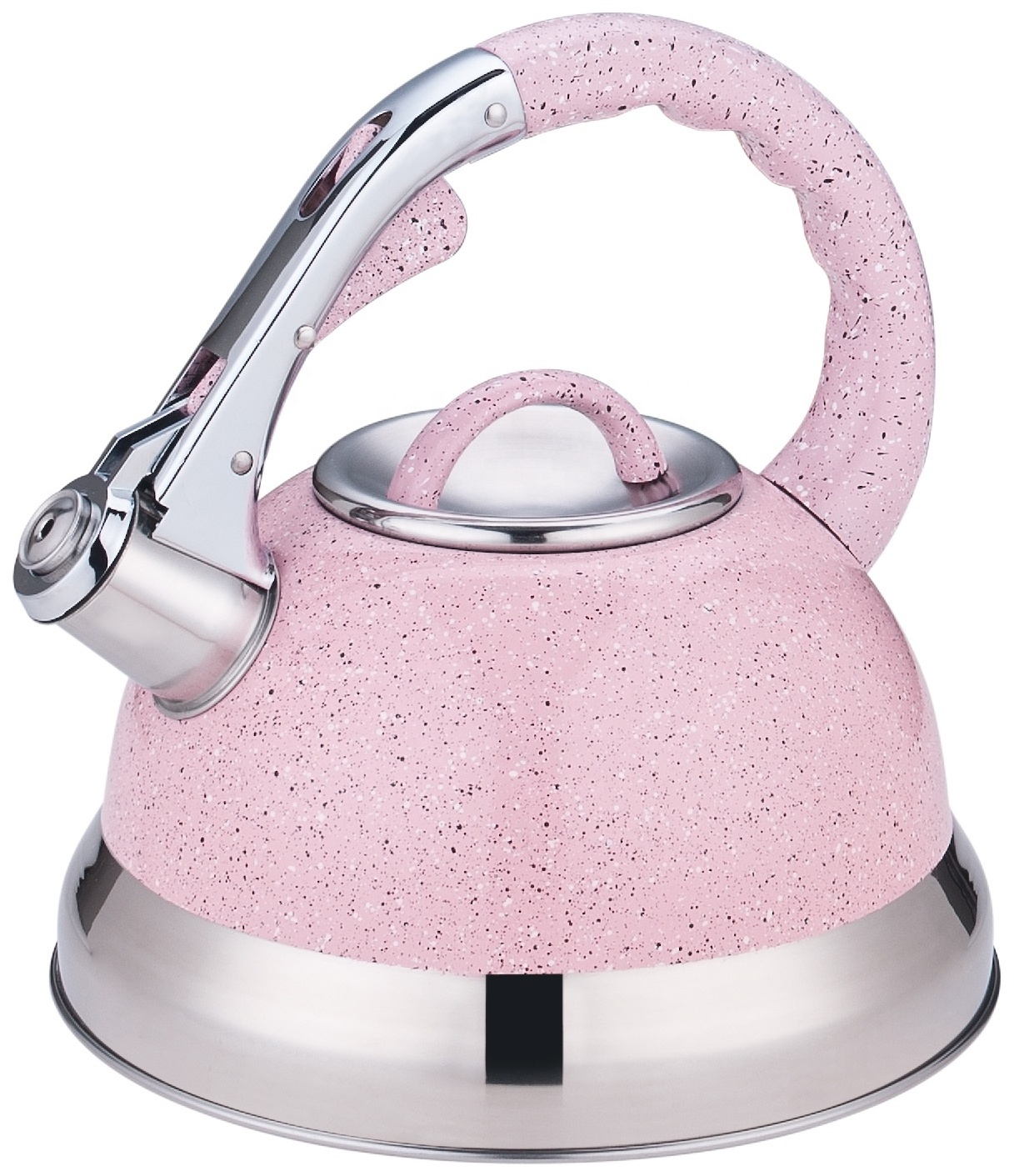 Stainless Steel Whistling Water Tea Kettle With Thermometer 2.7L Kitchen Home Stovetop Whistle Kettle