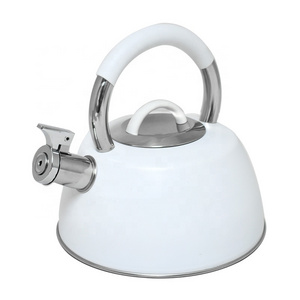 Teapot Whistling Stainless Steel Boiling Water Kettle Induction Tea Pot Silicone Handle Whistle Kettles