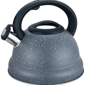 bakelite handle whistling kettle stainless steel stove top kettle 2.5L tea water kettle grey body